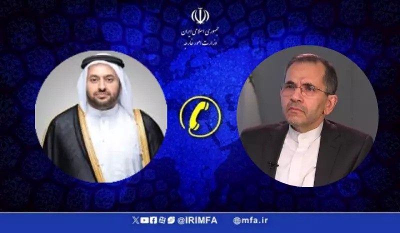 گفتگوی تلفنی معاون وزارت امور خارجه ایران با وزیر مشاور در وزارت خارجه قطر