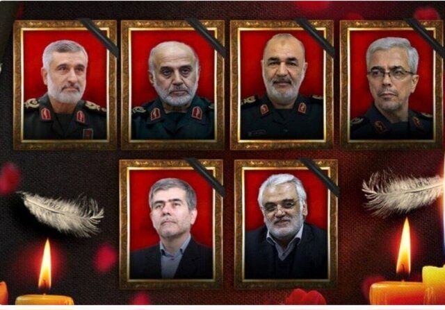 تشییع پیکرهای مطهر فرماندهان و دانشمندان شهید شنبه در تهران