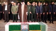 ویدئو|  اقامه نماز رهبر انقلاب بر پیکر سردار شهید سید رضی موسوی