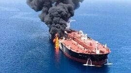 سوختن یک کشتی در بندر الوکره قطر