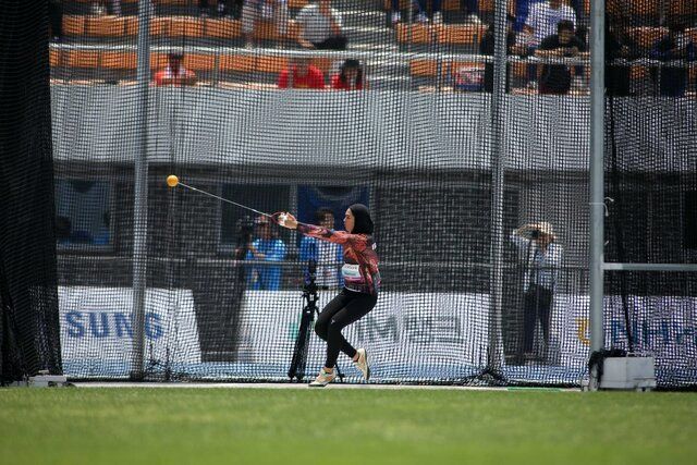 دختر پرتابگر ایران در قهرمانی آسیا نهم شد